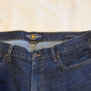 Lucky Brand Men's Dark Blue Relaxed Jeans 36X32